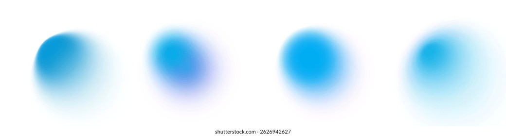 Gradient abstract shapes with soft blur and fluid motion. Vibrant blue hues. Holographic iridescent Y2K style with organic blobs and wave patterns. Modern futuristic banner design.