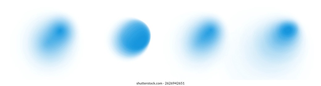 Gradient abstract shapes with soft blur and fluid texture. Blue on white hues. Y2K style with dynamic neon elements. Geometric waves, organic blobs and watercolor brush strokes. Modern banner design