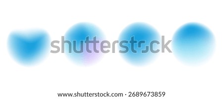 Gradient abstract shapes with soft blur and fluid motion. Vibrant blue hues. Holographic iridescent Y2K style with organic blobs and wave patterns. Modern futuristic banner design.