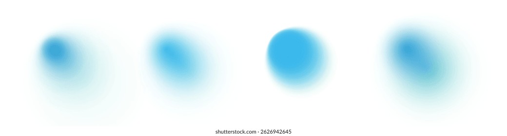 Gradient abstract shapes with soft fluid blur. Vibrant blue hues. Modern Y2K style with liquid organic forms. Ideal for logos, backgrounds or futuristic designs.