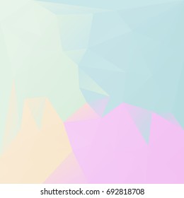 Gradient abstract square triangle background. Pink, yellow and grey polygonal backdrop for mobile application and web. Trendy geometric abstract banner. Corporative flyer design. Mosaic style.