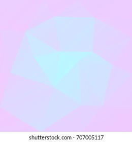 Gradient abstract square triangle background. Tender pink and blue polygonal backdrop for business presentation. Trendy geometric abstract banner. Technology concept flyer. Mosaic style.