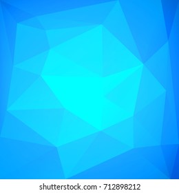 Gradient abstract square triangle background. Cool ice colored polygonal backdrop for business presentation. Trendy geometric abstract banner. Technology concept flyer. Mosaic style.