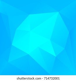 Gradient abstract square triangle background. Cool ice colored polygonal backdrop for business presentation. Trendy geometric abstract banner. Corporative flyer design. Mosaic style.