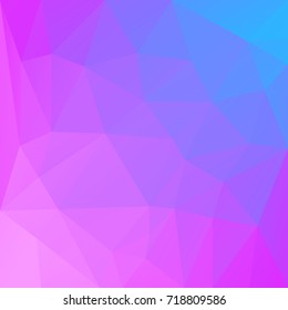 Gradient abstract square triangle background. Vibrant rainbow multicolored polygonal backdrop for mobile application and web. Trendy geometric abstract banner. Technology concept flyer. Mosaic style.