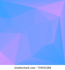 Gradient abstract square triangle background. Tender pink and blue polygonal backdrop for business presentation. Trendy geometric abstract banner. Technology concept flyer. Mosaic style.