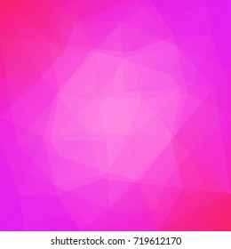 Gradient abstract square triangle background. Tender pink rose polygonal backdrop for business presentation. Trendy geometric abstract banner. Corporative flyer design. Mosaic style.