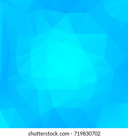 Gradient abstract square triangle background. Cool ice colored polygonal backdrop for business presentation. Trendy geometric abstract banner. Corporative flyer design. Mosaic style.