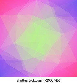 Gradient abstract square triangle background. Vibrant rainbow multicolored polygonal backdrop for business presentation. Trendy geometric abstract banner. Corporative flyer design. Mosaic style.