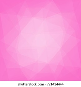 Gradient abstract square triangle background. Tender pink rose polygonal backdrop for mobile application and web. Trendy geometric abstract banner. Corporative flyer design. Mosaic style.