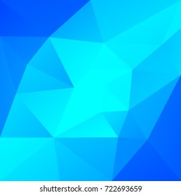 Gradient abstract square triangle background. Cool ice colored polygonal backdrop for business presentation. Trendy geometric abstract banner. Corporative flyer design. Mosaic style.