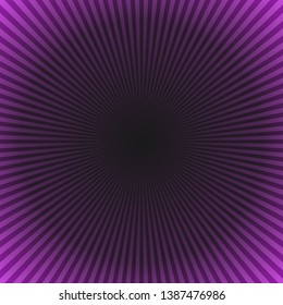 Gradient abstract star burst background - purple vector graphic design from radial striped rays