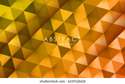 Gradient abstract texture background. Yellow triangle pattern shape composition.