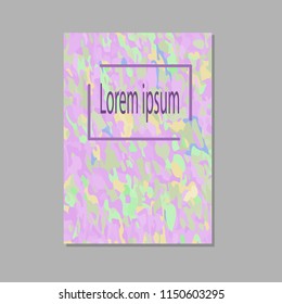 gradient abstract texture, pastel colors, cover template,  vector  illustration