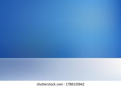 Papeles abstractos degradados con paredes azules y suelos blancos, que se pueden utilizar como fondo o fondo.