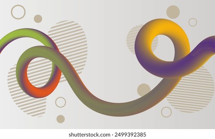 Gradient abstract wavy and liquid colorful 3d shape background.creative modern design, Digital technology, innovation, business concept