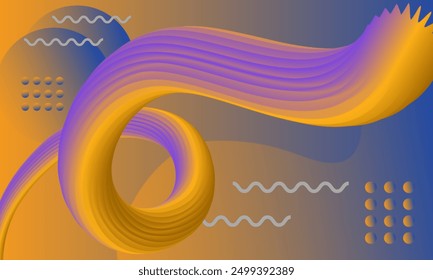Gradient abstract wavy and liquid colorful 3d shape background.creative modern design, Digital technology, innovation, business concept