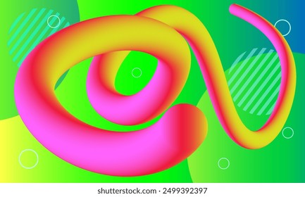 Gradient abstract wavy and liquid colorful 3d shape background.creative modern design, Digital technology, innovation, business concept