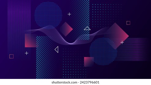 Gradient abstract wireframe background vector design in eps 10