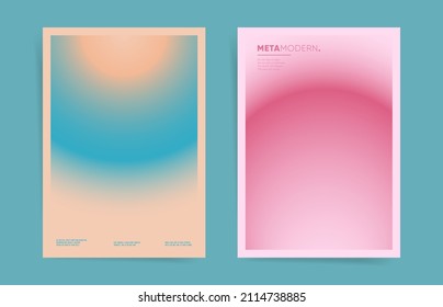 Gradient aesthetic art modern poster cover design. Brochure template layout with blurred circular decorative gradient. Digital vector notebook or book spring soft background.
