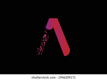 A gradient alphabet letter logo for business. Creative corporate identity and lettering.