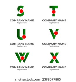 Gradient Alphabet letter s to x logo design ideas with a name and company tagline