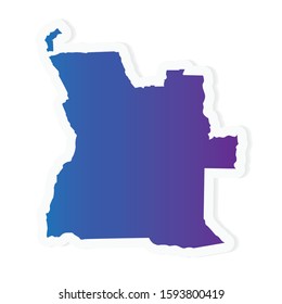 gradient Angola map- vector illustration