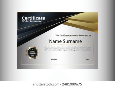 Gradient appreciation and achievement certificate