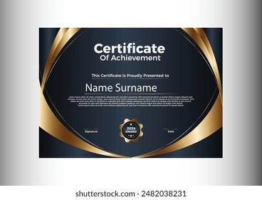 Gradient Appreciation And Achievement Certificate Template Best 2024