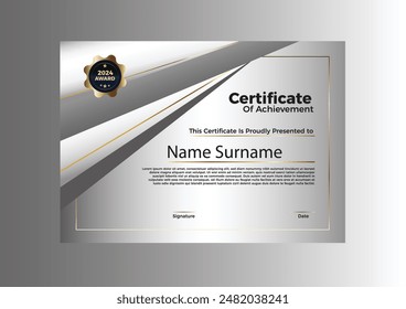 Gradient Appreciation And Achievement Certificate Template Best 2024