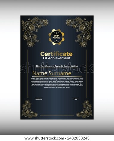 Gradient Appreciation And Achievement Certificate Template Best 2024