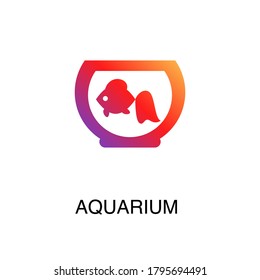 gradient aquarium icon, simple sign and symbol from Pet-vet collection, design element for User Interface
