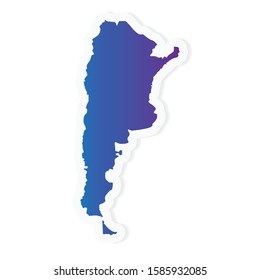 gradient Argentina map- vector illustration