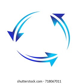  Gradient arrow circle line vector icon