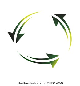  Gradient arrow circle line vector icon