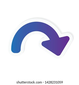 gradient arrow icon- vector illustration