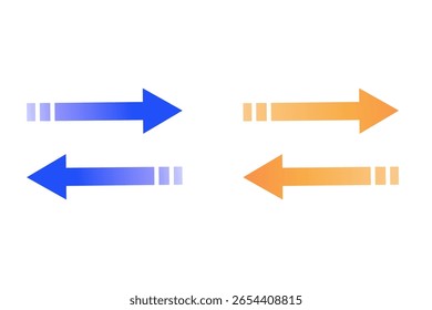 Gradient Arrow Icons for Direction and Infographic Design