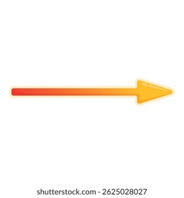 Gradient arrow is pointing to the right, with a gradient of red to yellow