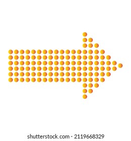 Gradient Arrow sign icon with shapes