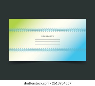 gradient art message card design