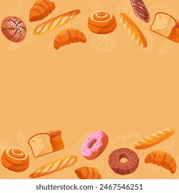 gradient Assorted Bakery Treats background