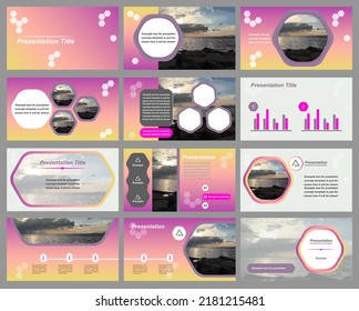 Gradient attractive colorful presentation template vector infographic presentation, flyer and brochure, corporate report, marketing, advertising, annual report, banner.