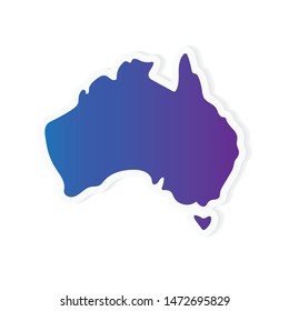 gradient Australia map- vector illustration