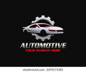 Plantilla de logotipo automotriz degradado, Ilustración vectorial de Vector de logotipo de coche Abstractas