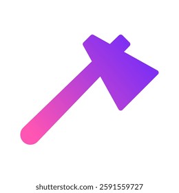 Gradient Axe Icon Isolated on a White Background