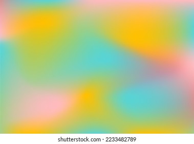Gradient with azure ocean viridian yellow pink spots. Aquamarine cyan blue background ochre rose accent for ads commercials. Presentation mockup for banners brochure invitation covers cards poster.