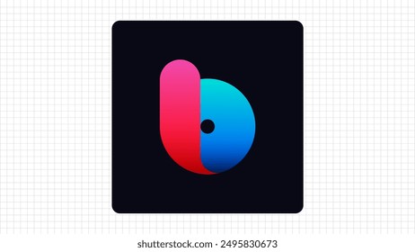 Gradient B Letter Creative Monogram Vector Sign, Stylish and Gradient Logo Sign B Letter, B Character Logo Symbol