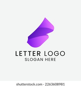 Gradient b monogramm Logo. Farbige Design-Vorlage für das Brieflogo. Modernes Logo-Design