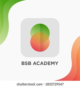 GRADIENT B & S LETTER COMPANY LOGO VECTOR TEMPLATE