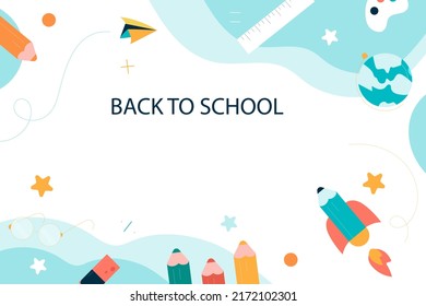 Gradient back to school background Vector
